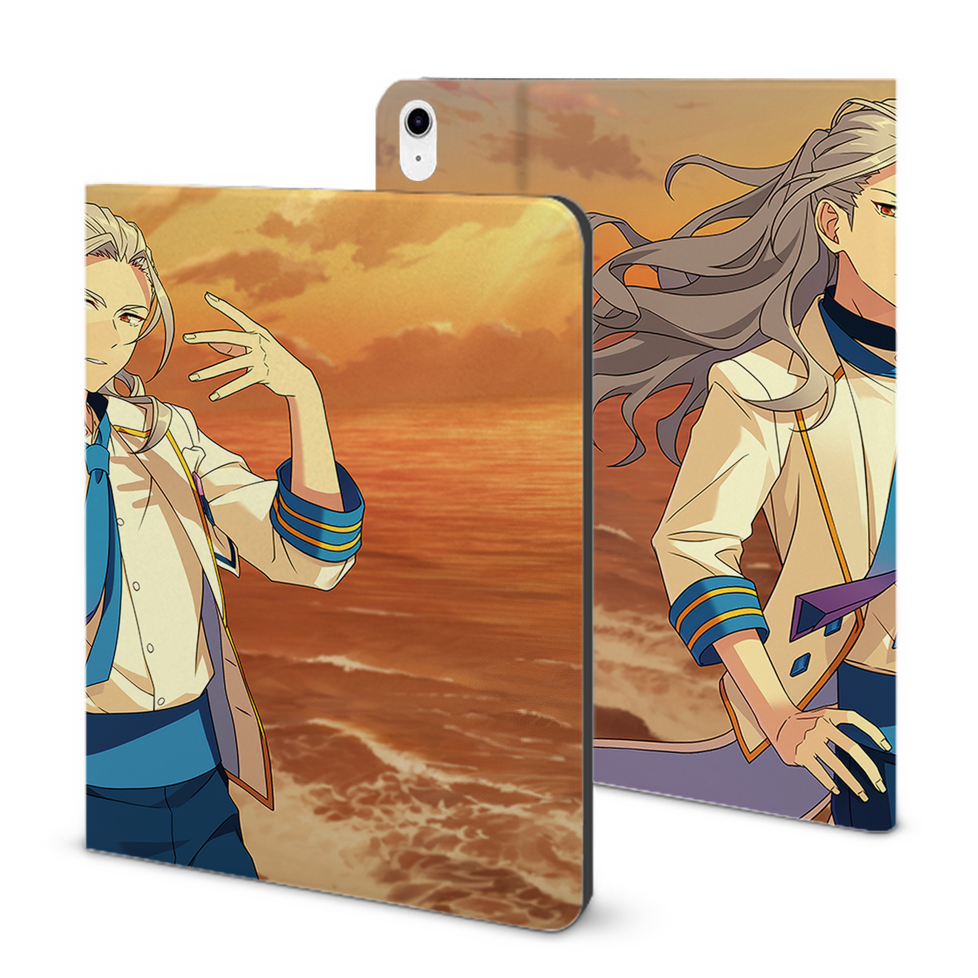 （画像用） あんさんぶるスターズ! Ensemble Stars IPad ケース ブック型 PUレザー TPU 耐衝撃 軽量 薄型 ペン収納なし 全面保護 IPad 各モデル対応